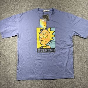 VYJ Studios NWT Men's‎ Blue Tshirt Rick And Morty Nercore